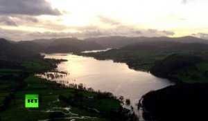 Les images aériennes des inondations au Royaume-Uni