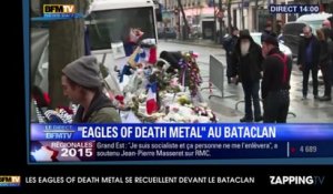 Attentats de Paris : Les Eagles of Death Metal bouleversés se recueillent devant le Bataclan