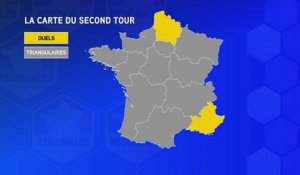 Second tour des régionales: 2 duels et 10 triangulaires