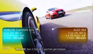 Match : Audi RS3 vs Porsche Cayman GT4 (Emission Turbo du 13/12/2015)