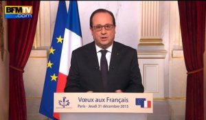 Vœux de François Hollande: "Faisons de 2016 une année de vaillance et d'espérance"