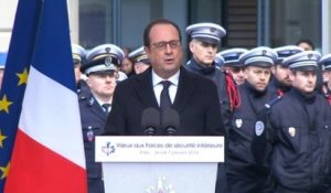 François Hollande rend hommage aux policiers morts durant les attentats
