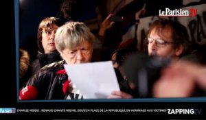 Charlie Hebdo : Renaud chante Michel Delpech place de la République en hommage aux victimes des attentats