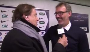 Laurent Blanc met un énorme vent à Daniel Lauclair après le tirage de la Coupe de France