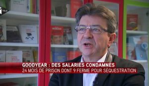 Condamnation des ex-salariés de Goodyear: "c'est insoutenable" pour J-L Mélenchon