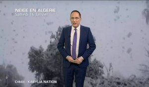 Neige en Algérie et tempête en Méditerranée