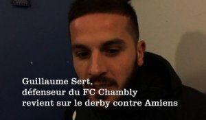 Football : Guillaume Sert (FC Chambly) revient sur le derby contre Amiens