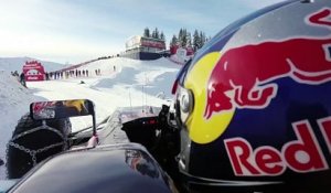 Max Verstappen nous propose une petite balade en F1 sur une piste de ski