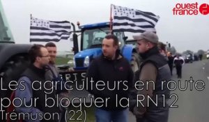 Trémuson : les agriculteurs en route pour bloquer la RN12