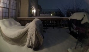 Tempête de neige Jonas filmée en Time Lapse - Quantité de neige impressionnante