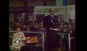 #ArchivesGouv - 31 Janvier 1977, le président Valéry Giscard d'Estaing inaugure le Centre Pompidou à Paris