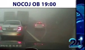 Carambolage terrible en slovénie à cause du brouillard - 70 véhicules accidentés