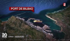 Dérive du "Modern Express" : le cargo est amarré dans le port de Bilbao