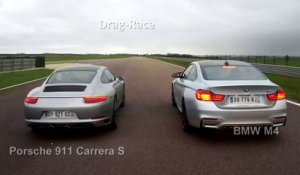 Drag-race : Porsche 911 Carrera S vs. BMW M4