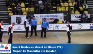 Mène 11, finale Challamel contre Langloys, Troisième étape du Super 16, Sport Boules, Mâcon 2016