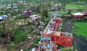 Les images d'un drone témoignent de la violence du cyclone dans les iles Fidjis