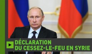 Vladimir Poutine annonce l'accord sur le cessez-le-feu syrien obtenu avec les États-Unis