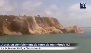 Impressionnant : une falaise s'écroule après un séisme