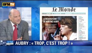 Jean-Marie Le Guen: la tribune publiée de Martine Aubry est "une faute politique"