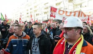 Saint-Saulve : manif cgt metallurgie en soutien à Vallourec