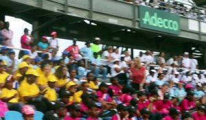 Coupe Davis 2016 - Les enfants en Guadeloupe et l'équipe de France de Noah