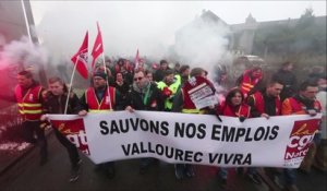 Aulnoye-Aymeries: manifestation des Akers et des Vallourec