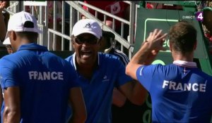 Coupe Davis : Tsonga conclut un 1er set accroché pour le double français