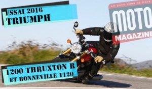 Triumph 1200 Thruxton R & Bonneville T120 Black : le choix des gentlemen riders