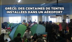 Crise des migrants: En Grèce, des tentes sont installées dans un aéroport