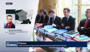 Valls recule sur les points sensible du projet de la Loi Travail