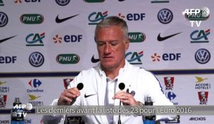 Euro-2016: Deschamps veut "avoir un plan B, voire C"