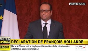 Hollande : «​La France et la Belgique sont liées par l'horreur que nous venons encore une fois de partager»