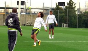 Cela s'amuse à l'entraînement au Real avec Marcelo et Casemiro