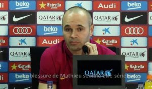 Clásico - Iniesta : ''Sérieux pour Mathieu''