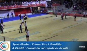 Finale tir rapide en double féminin, 1ère et 2ème places, France Tirs, Sport Boules, Dardilly 2016