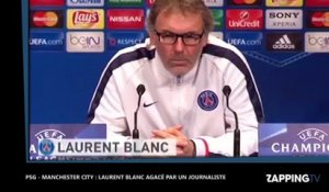 PSG – Manchester City : Laurent Blanc agacé par un journaliste qui lui parle d’élimination (Vidéo)