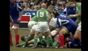 Les deux essais de David Marty contre l'Irlande