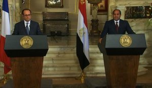 Conférence de presse conjointe avec le Président Abdelfattah Al-Sisi au palais de Qubba