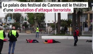 Exercice antiterroriste au Palais des festival de Cannes