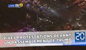 Violentes protestations devant un rassemblement de Donald Trump