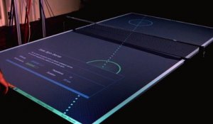 Les infos s'affichent sur la table de ping pong pendant le match ! Tennis de table high tech