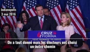 Primaires républicaines : Ted Cruz jette l'éponge après sa défaite dans l'ndiana