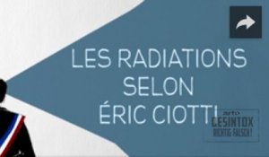 Les radiations selon Eric Ciotti - DESINTOX - 09/05/2016
