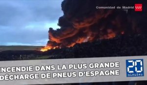 Incendie dans la plus grande décharge de pneus d'Espagne