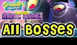 SpongeBob SquarePants: Plankton's Robotic Revenge All Bosses | Boss Battles (PS3, X360) + Ending