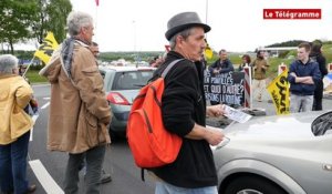 Loi Travail. Morlaix : les manifestants bloquent le rond-point du Launay