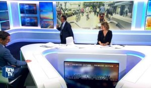 Christophe Delay sillonne le plateau de BFMTV en vélo électrique
