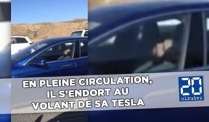 En pleine circulation, il s'endort au volant de sa Tesla