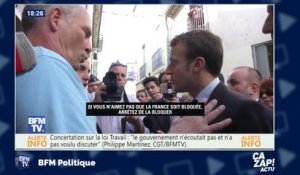 Le costume et le T-shirt : Emmanuel Macron sujet à des blagues sur Twitter