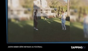 Justin Bieber défie Neymar au football dans son jardin (Vidéo)
